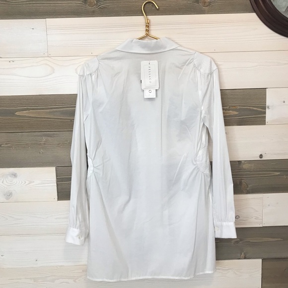 Pell & Co. ⚜️White Button Down Circular Design Top - Picture 3 of 15